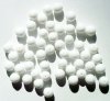 50 8mm Round Opaque White Glass Beads